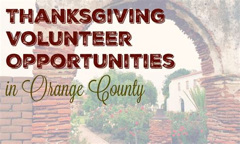 Orange County Thanksgiving Volunteer 2021